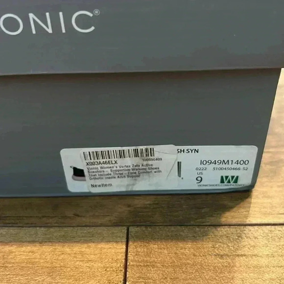 Vionic Women's Vortex Zeta Active Sneakers Navy 9 Wide - Picture 4 of 7